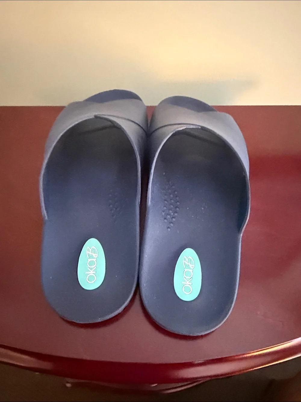 OKA b. Navy Crisscross Slide Sandals for Women, Brand  New, Size M